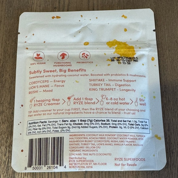 Mushroom Coffee and Various Superfood Creamer Set and Mushroom Multi Gummie NEW - Picture 7 of 12